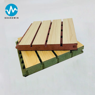 벽 장식 슬로트 된 나무 Mdf 벽 악스틱 패널